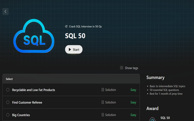 Leetcode 50 SQL